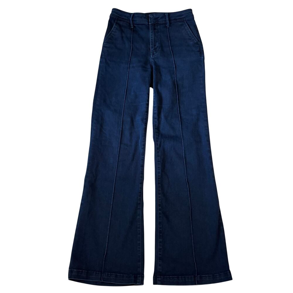 Mavi Sabrina High-Rise Wide Leg Flare Jeans Dark Navy Blue Size 27